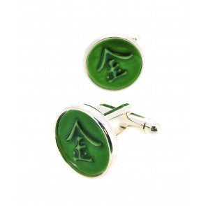 Gemelos para Camisa Kimu Runa de la Fortuna Color Verde