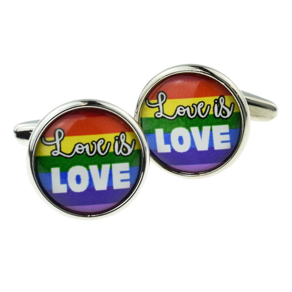 Gemelos para camisa love is LOVE LGTBI