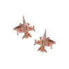 Gemelos para camisa del Avión McDonnell Douglas F/A-18 Hornet Escarapela España Oro Rosa