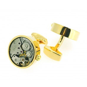 Gemelos para Camisa Mecanismo Gold Rounded Mod I