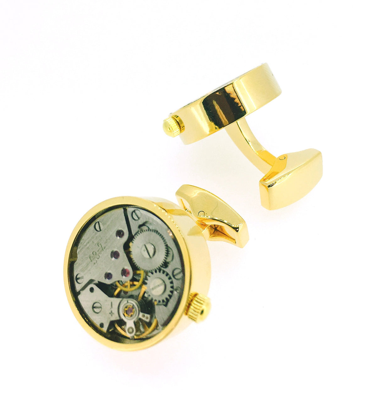 Gemelos para Camisa Mecanismo Gold Rounded Mod I