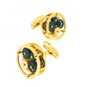 Gemelos para Camisa Mecanismo Golden Steampunk Mod I