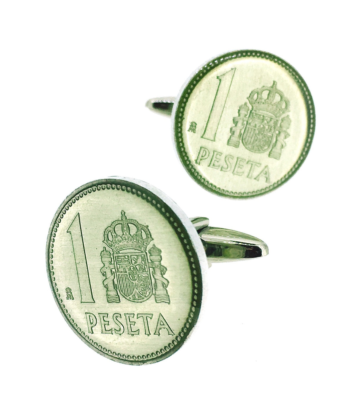 Gemelos Peseta Escudo Aluminio