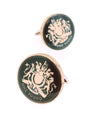 Gemelos para Camisa Moneda de 1 UK Pound Azul Marino