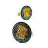 Gemelos para Camisa Plata de Ley 925 Replica Moneda de los Reyes Católicos Aguila de San Juan