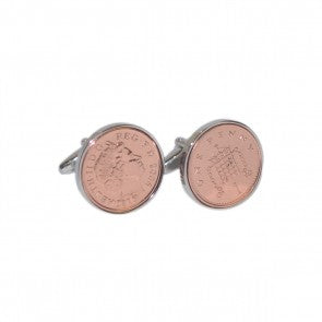 Gemelos para camisa Moneda de Un Penique