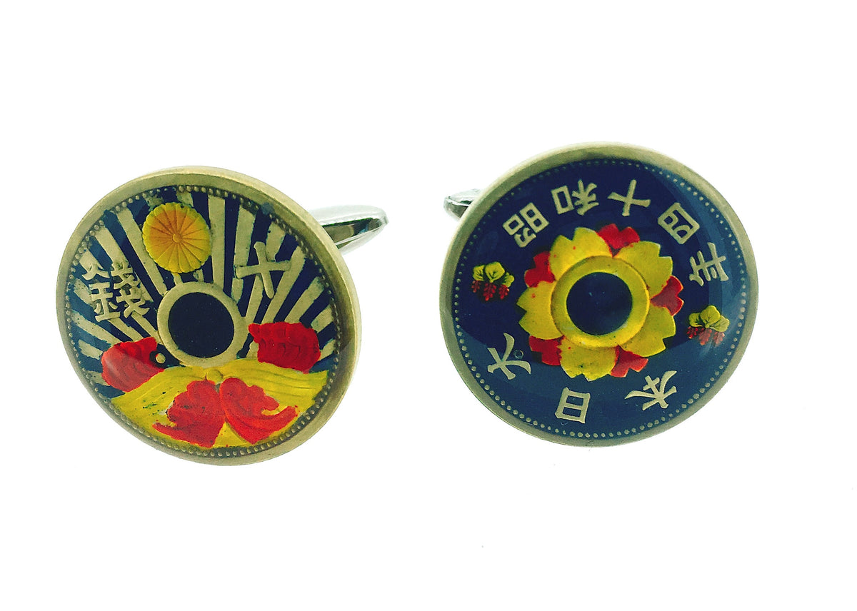 Gemelos para Camisa Moneda Japonesa Sol Naciente