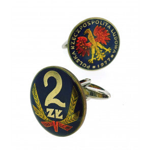 Gemelos para Camisa Moneda Original 2 Zloty Polonia 1977