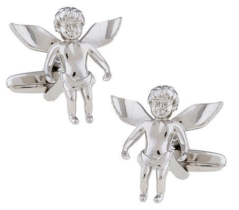 Gemelos para Camisa Ángel Plateado