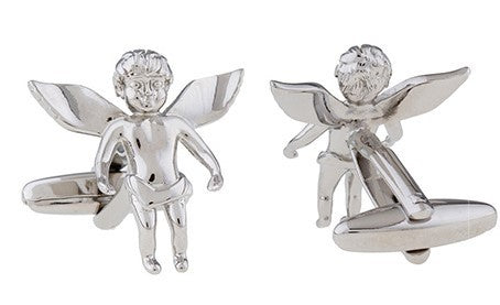 Gemelos para Camisa Ángel Plateado