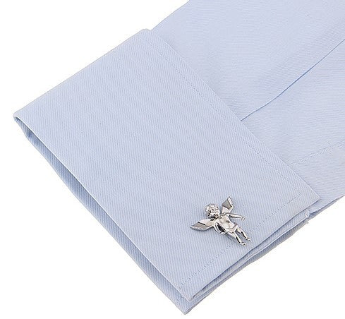 Gemelos para Camisa Ángel Plateado