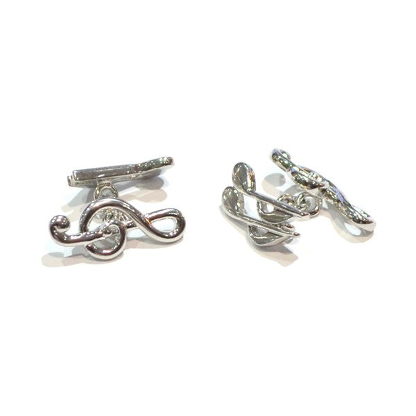 Gemelos para camisa Notas Musicales Sol y Corchea en Cadena