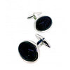 Gemelos para Camisa Oval Piedra Azul