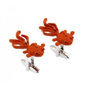 Gemelos para Camisa Pez Goldfish Con cola de velo naranja
