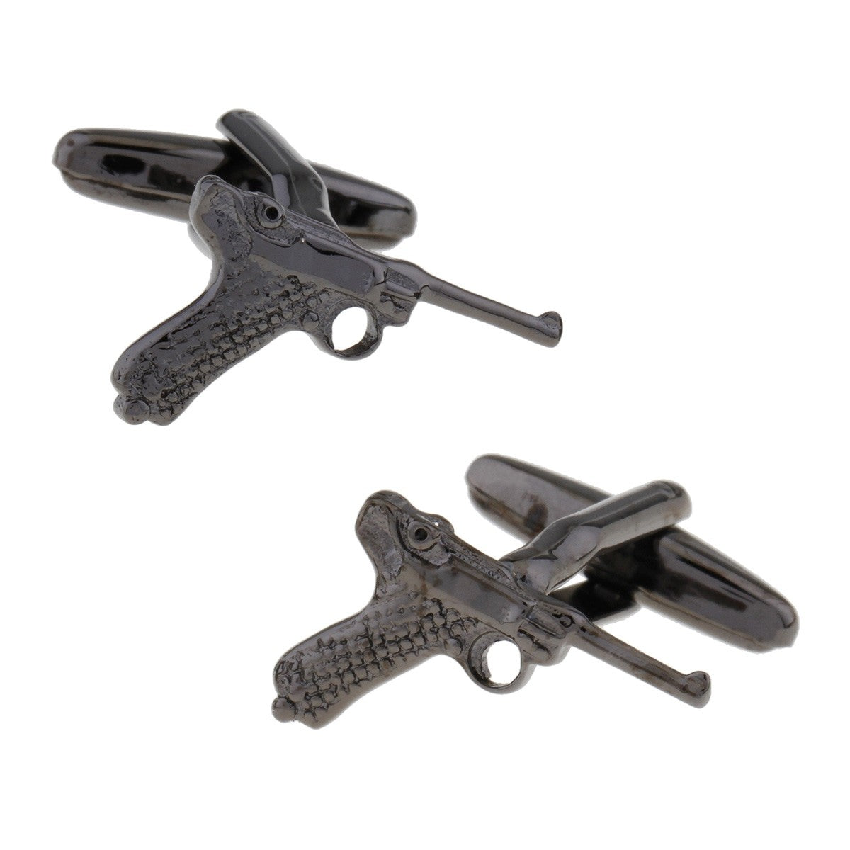 Gemelos para Camisa Pistola Luger Acero Negro
