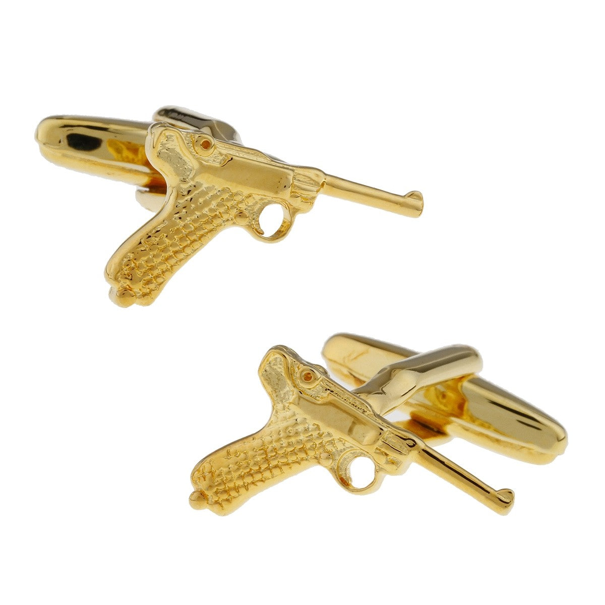 Gemelos para Camisa Pistola Luger Dorado