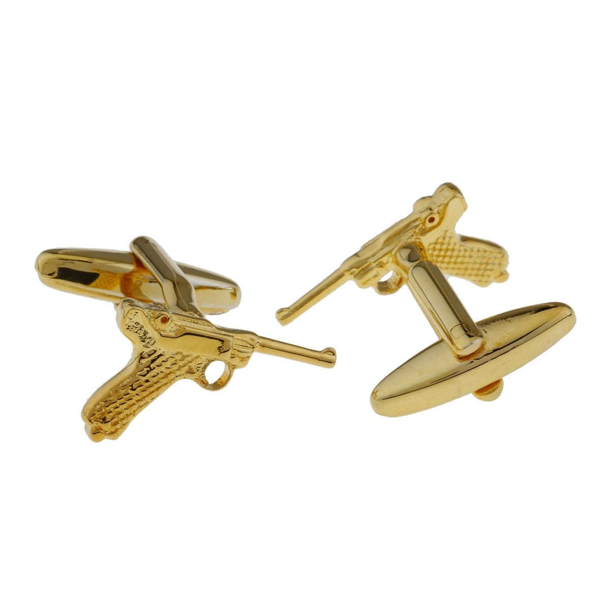 Gemelos para Camisa Pistola Luger Dorado