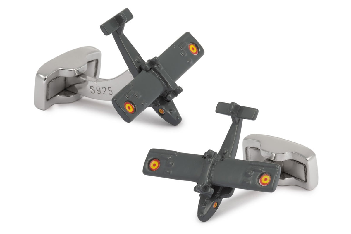 Gemelos para camisa Plata de Ley 925 Avion Plus Ultra Dornier Do J Wal 3D