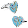 Gemelos para Camisa Blue Love Heart