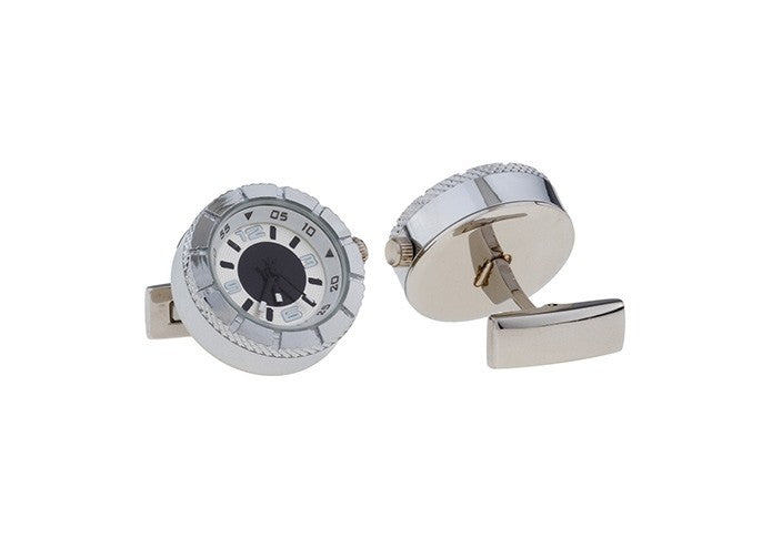 Gemelos para Camisa Reloj Esfera Redonda