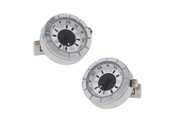 Gemelos para Camisa Reloj Esfera Redonda