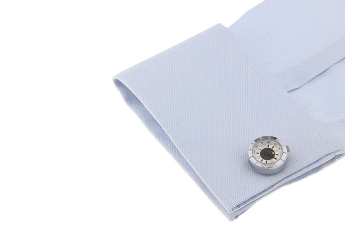 Gemelos para Camisa Reloj Esfera Redonda