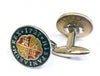 Gemelos para Camisa Replica Moneda 1 Real Español Felipe V 1727 Escudo Anverso