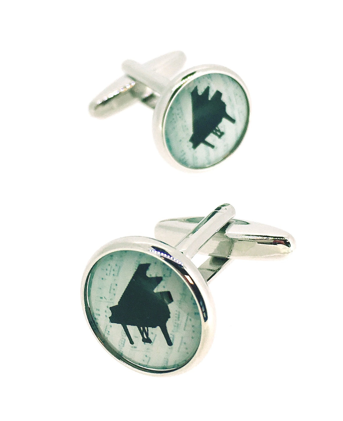 Gemelos para Camisa Rounded Piano con Notas Musicales