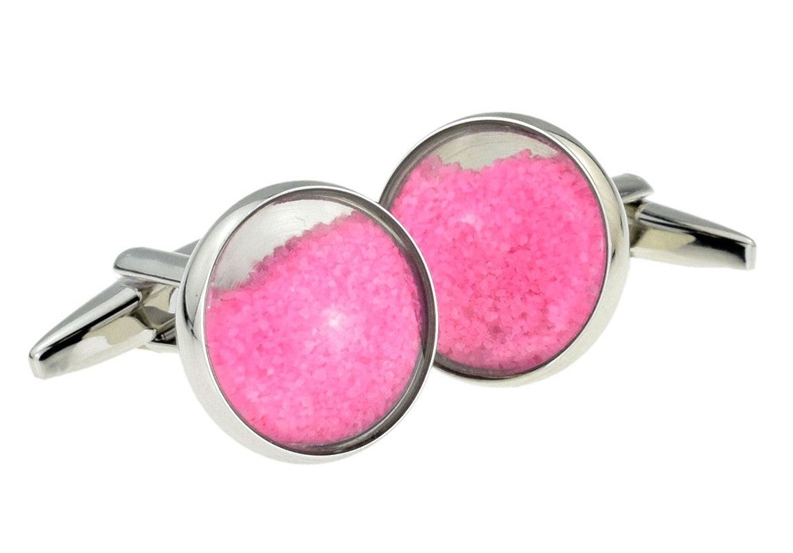 Gemelos para camisa Sand Filled Vibrant Pink