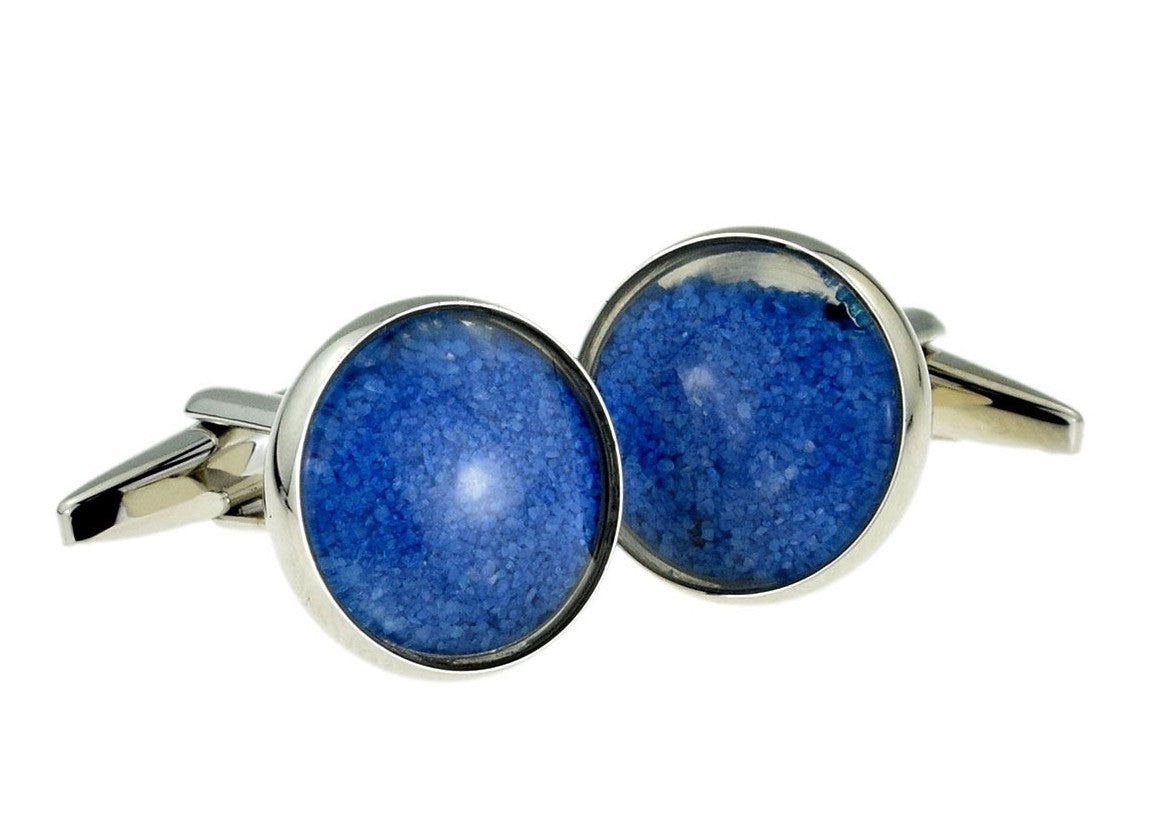 Gemelos para camisa Sand Filled Vivid Blue