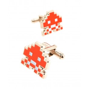 Gemelos para Camisa Space Invaders 8 bits Orange