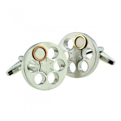 Gemelos de Camisa Tambor Revolver 20mm