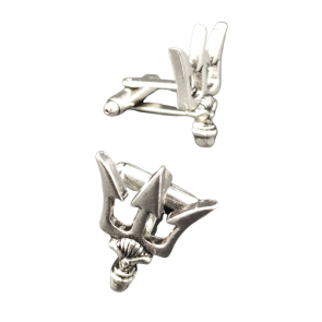 Gemelos para Camisa Tridente Plateado 18mm