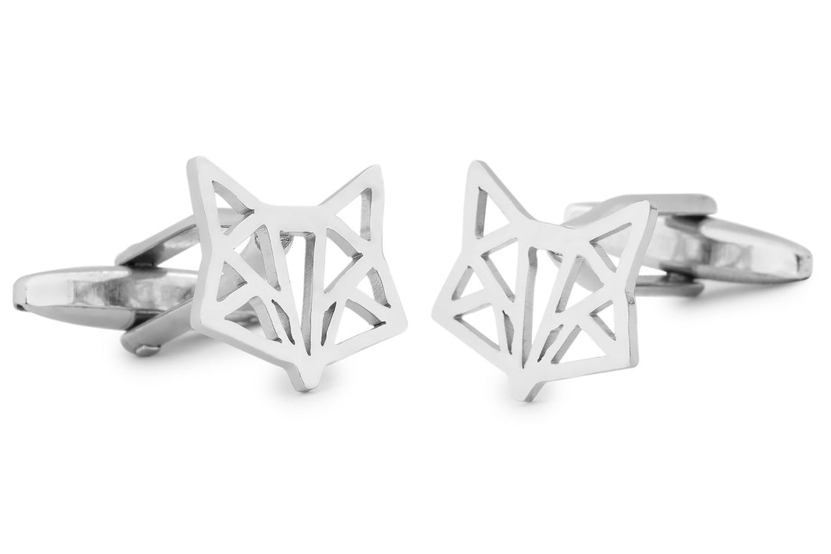 Gemelos para Camisa Zorro Diseño Inox 14 mm