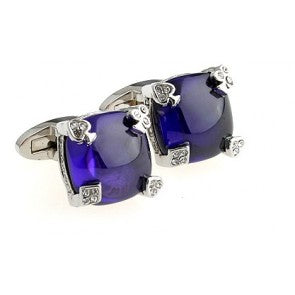 Gemelos Purple Stone Poker Engarced