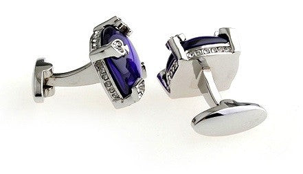 Gemelos Purple Stone Poker Engarced