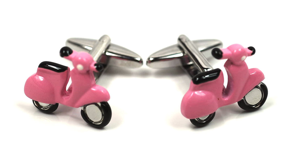 Gemelos de Camisa Vespa Scooter Rosa