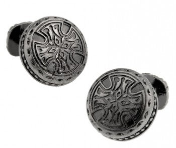 Gemelos Gothic Cross Rounded