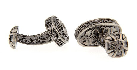 Gemelos Gothic Shield Rounded