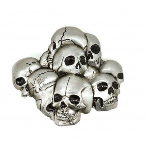 Hebilla de Cinturón Calaveras Acero 8cm