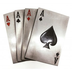 Hebilla de Cinturón Poker de Ases 7,5x6,5cm