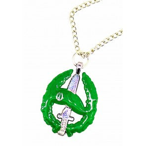 Colgante de Acero Inoxidable Emblema de las Unidades de Operaciones Especiales del Ejército de Tierra Español GOE 35x25mm