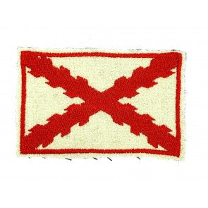 Parche recreación historica Bandera cruz borgoña 8,5x5,5cm