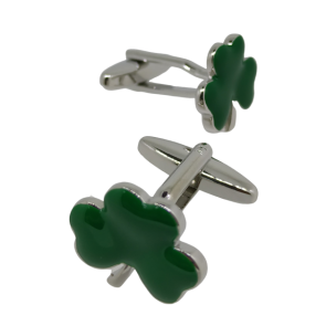 Gemelos de Camisa Trebol Verde 15x15mm