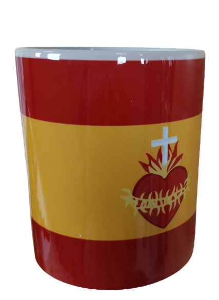 Taza Bandera de España Sagrado Corazón