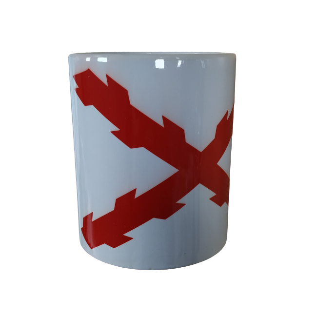 Taza Bandera de la Cruz de San Andres Aspa de Borgoña