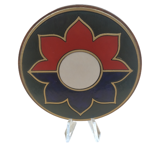 Metopa Madera 9th Infantry Division USA HandMade 7,3cm Recreación Histórica-Réplica Militar