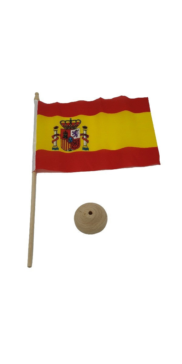 Bandera de Mesa España Base de Madera 26x18cm