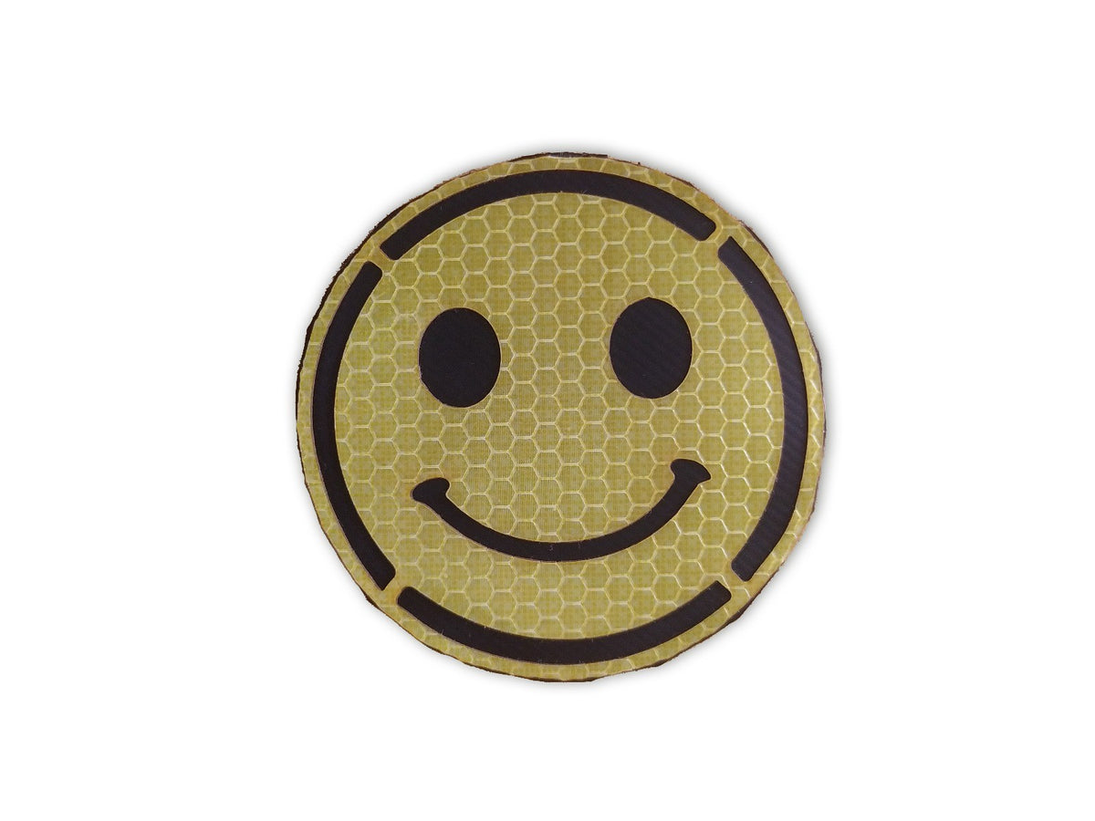 Parche reflectante de Carita feliz "Smiley Face" Amarillo
