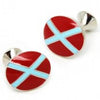 Gemelos  de Bandera Red and Blue Cross